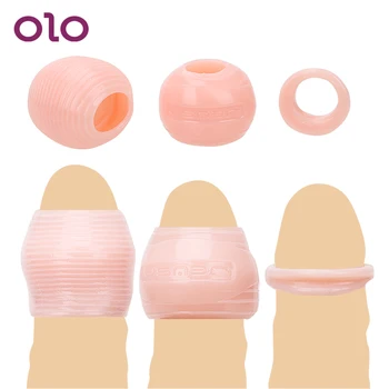 OLO 3ks/nastaviť Oneskorenie Ejakulácie Penis Krúžky Sexuálne Hračky Pre Mužov Predkožky Oprava Muž Mravnosť Zariadenie Erotické Krúžky na Penis