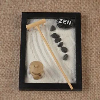 Bohato Socha Budhu Zenovej Záhrady Piesku Meditácie Pokojný Relax Decor Set Duchovné Zen Garden Kit Dekorácie Nastaviť