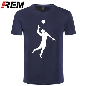 REM Nový Zábavný Štýl Vývoj Volleyballs T Shirt mužov Vlastný Vzor bavlna Krátky Rukáv muž Dobrý, Volejbal T-shirt