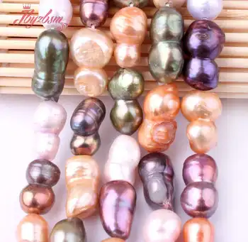 Opasok 8x12-10x18mm Netradičné Multicolor Sladkovodné Perly Guľôčky z Prírodného Kameňa Korálky Pre DIY Ženy Náhrdelník Náramok Šperky Čo 14.5