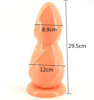 FAAK Dospelých Sex Produkty predstavovala 29,5*12 cm Obrovský Análny Plug Plný Silikónový Zadok Zástrčky Análny Sex Hračky 2.15 KG Vodotesná Unisex Riti Masér