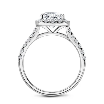 OEVAS 925 Sterling Silver Šumivé 2 Karát Vysokým počtom atómov Uhlíka Diamant Snubné Prstene Pre Ženy Zapojenie Strany Jemné Šperky Darček