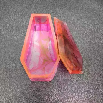 DIY Crystal Epoxidové Formy Úložný Box Formy Tmavé Upír Rakva Vysoké Zrkadlo Remesiel Tvorby Plesní T4MD