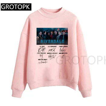 Kreatívne Riverdale Podpis Žena Sweatershirt Harajuku Topy Cartoon Ženy Sweatershirt Oblečenie 2019 Streetwear Hip Hop Mikina S Kapucňou