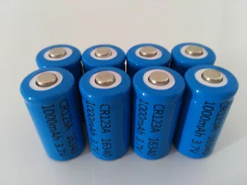 8pcs/veľa 3,7 V 1000mAh Li Li-ion 16340 Batérie CR123A Nabíjateľné Batérie 3,7 V CR123 pre Laserové Pero LED Baterka Bunky