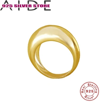 Aide 2020 Nové Módne Osobnosti Ročník Jednoduché Lesklý Široký Verzia Otvorenie Nastaviteľné Prstene pre Ženy Strany Šperky Darček
