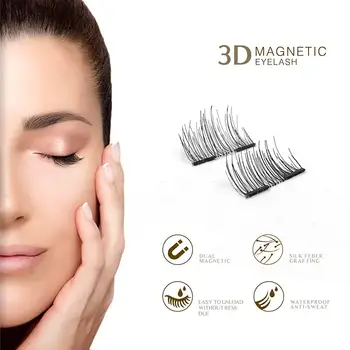 MB Nové 8Pcs Magnet Noriek Riasy Magnetické Riasy Prírodné Vlasy Falošné Oko 3D riasy Falošné Lash Načechraný Faux Cils magnetique