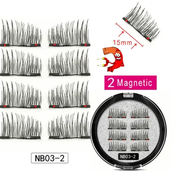 MB Nové 8Pcs Magnet Noriek Riasy Magnetické Riasy Prírodné Vlasy Falošné Oko 3D riasy Falošné Lash Načechraný Faux Cils magnetique