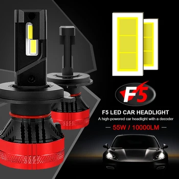 EURS F5 LED Svetlá H4 H7 H11 Auto LED Svetlomet 110W 20000LM H1 H3 H11 H8 H9 H13 H10 H16 9005 9006 Hmlové Svetlo LED Žiarovky 12V 24V