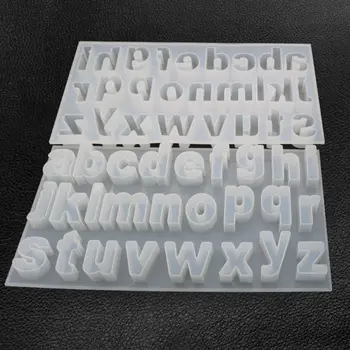 DIY Crystal Epoxidové Formy Malé Písmeno Formy Zrkadlo Ručné Prívesok Tvorivé Šperky Tvorby Plesní