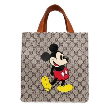 Móda Disney detské Mickey Mouse kabelka cartoon hit farby, plátno Mickey Minnie ženy taška lady tašky cez rameno