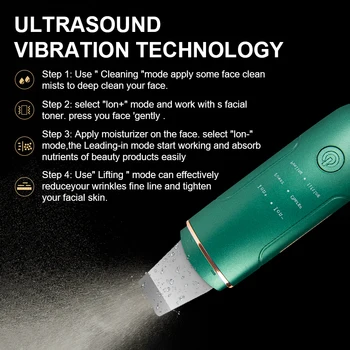 Nové Ultrazvukové Pokožky Práčky Tváre Čistiaci Peeling Stroj Blackhead Odstraňovač Pórov Cleaner EMS VIEDLI Proti Starnutiu Tváre Masér