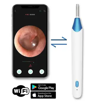 Bezdrôtové integrované WiFi 3.9 mm ucho endoskopu HD ucho lyžice lekárske istí, pohodlné, bezpečné nepremokavé camer