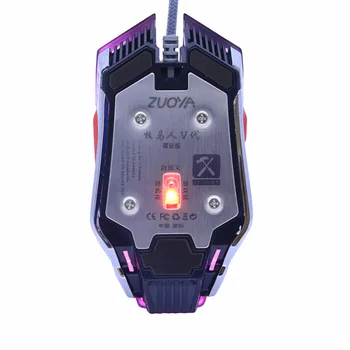 ZUOYA Herná Myš 4000DPI Nastaviteľný Optický USB Wired Mouse Dýchanie Podsvietený Myší LED pre PC, Notebook Pro Hráč