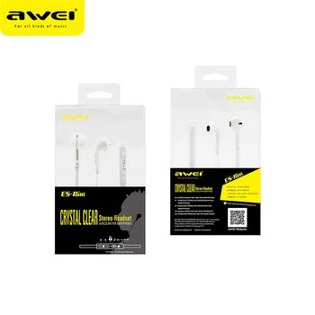Awei ES-15Hi Drôtové Slúchadlo Pre iPhone, Samsung Slúchadlá Stereo Headset S Mikrofónom, Super Bass In-Ear Slúchadlá Auriculares