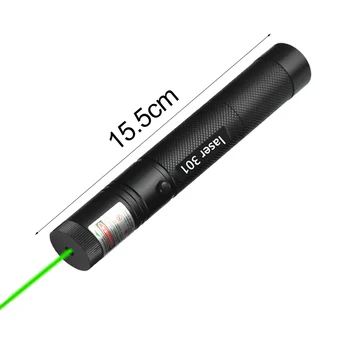 Zelené Laserové Pero Black Silné Viditeľný Lúč Laserového Bodu 2 Farby Výkonný Laserový Bod Pero Červený Zelený Laser