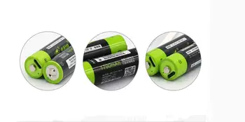 Hot predaj ZNTER 1700mAh 1,5 V AA nabíjateľné batérie USB nabíjateľné lítium-polymérová batéria, rýchle nabíjanie cez Micro USB kábel