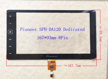 6.2 palcový Dotykový Displej Snímač Digitalizátorom. Pre Pioneer SPH-Da120 Špeciálne dotykový displej digitalizátorom.