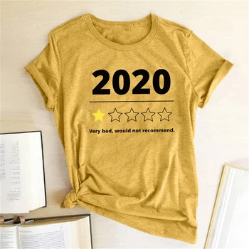2020 Veľmi Zlé By neodporúča Tlačiť T-shirts Ženy Lete Graphic Tee Streetwear Topy pre Mladistvých Voľné Harajuku Oblečenie Femme