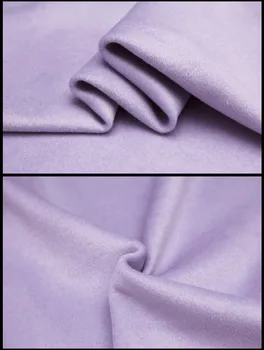 Svetlo fialová dvakrát čelil cashmere textílie cashmere tkaniny kabát na jeseň a zimu fialovej cashmere vlnené tkaniny, vlnené tkaniny 150 cm