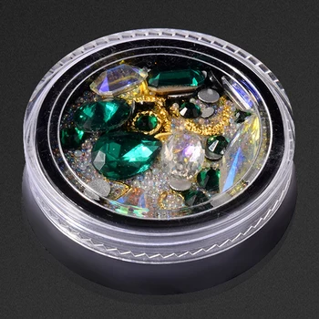 6pcs/veľa 3D Mini Krásu Nechtov Šperky Elf Korálky Ostré tvare Vŕtačky Transparentné Nail Art Decoration DIY Sklo Diamond Nechtov Dekoroch