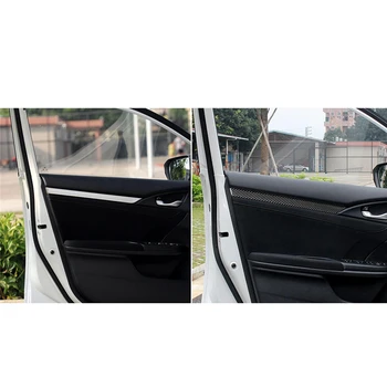 4pcs Auto styling karbónová Nálepka pre Honda Civic 10. 2016-19 Auto Interiérové Dvere rám, Kryt Chrániť Nálepky