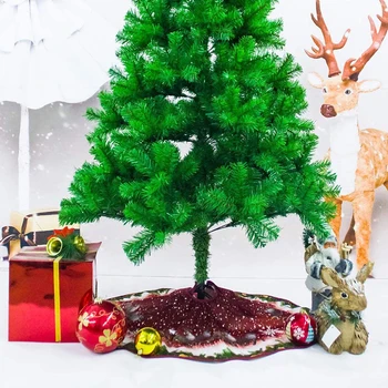 Nový Vianočný Stromček Sukne Textílie Elk Tlač Vianočný Stromček Nohy Kryt Koberec Mat Pre Domáce Nový Rok Vianočné Dekorácie