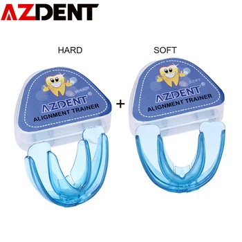 2 ks AZDENT Ortodontická Rovnátka Zubné Traky Zubnú Prístroj Tréner Zarovnanie Traky Náustok pre Zuby Rovné Zuby Rovnátka