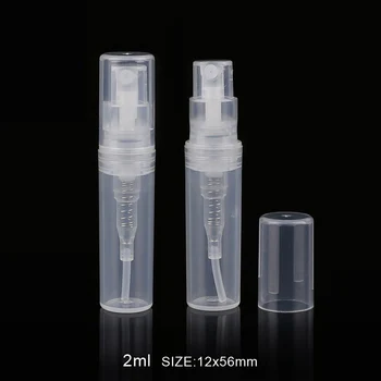 100ks/veľa 2ml 3ml-4 ml 5ml Mini Plast Sprej Parfum Fľašu Naplniteľné Bajonet Fľaše Rozprašovač Ziskové Kozmetika Kontajner
