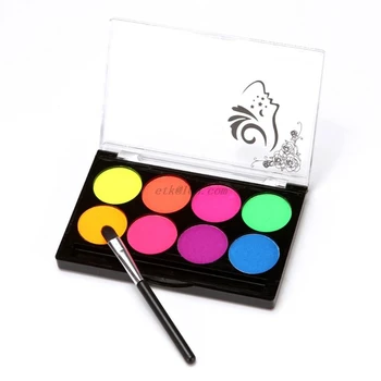 1 Box Kreslenie Farbivo Rozpustné vo Vode netoxické Orgán Maľovanie Maľovanie na Tvár make-up Kit so Štetcom