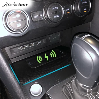 10W auto bezdrôtová nabíjačka pre Volkswagen Tiguan MK2 Allspace 2017-2020 cableless plnenie palubný pre iPhone 11 rýchle nabíjanie