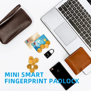 Mini Smart Odtlačkov prstov Zámok Keyless USB Nabíjateľné Elektrické Biometrické Taška Zámok Prenosné Domov Taška Batožiny Prípade Zámok Kovovým plášťom