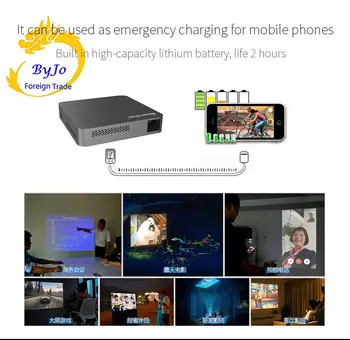 Pôvodné SILVERLIGHT S6 Android 4.4 Mobilný Projektor S6 Mini Pocket Domov Filmový Projektor Beamer Batérie