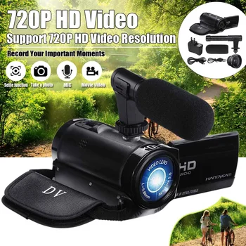 Video Videokamera s Mikrofónom 1080P Videokamera 270° Prehodiť INFRAČERVENÉ Nočné Videnie s Mikrofónom Široký Uhol Len na YouTube