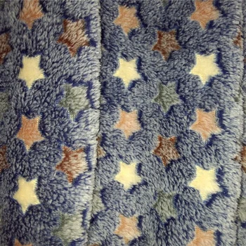100*160cm Mäkké Plyšové Textílie Roztomilý Malý Hviezda Vzor Velvet Flanelové Textílie Pre Diy posteľná bielizeň Pyžamo Pet Pad Prikrývka, Vankúš