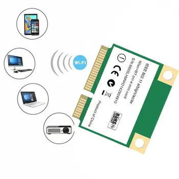 1PC Nové Mini PCI-E 6 WiFi bezdrôtové sieťové karty 2.4 / 5G 802.11 ac / ax MU-MIMO Bluetooth 5.0 sieťová karta