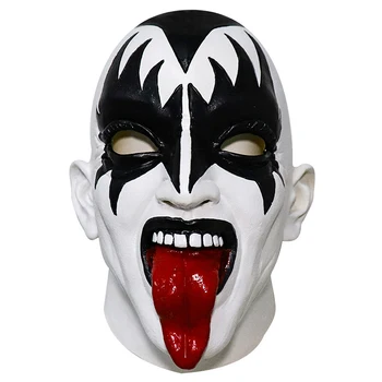 KISS Cosplay Maska Gene Simmons Chaim Witz Latex Maska Halloween Strašidelné Hrozné Rekvizity Prilba Blázon Hudobný Festival Kostýmy pre Dospelých