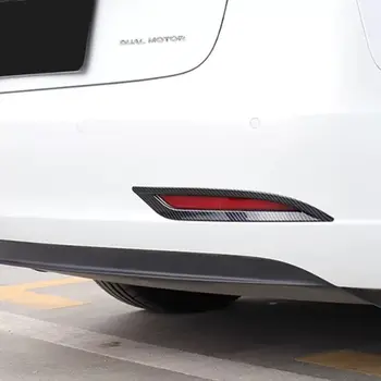 Auto svetlo Zadné hmlové svietidlo Rám, Kryt nálepka Pre Tesla model 3 2017-2020 ABS uhlíkových vlákien Dekoratívne samolepky Auto Príslušenstvo
