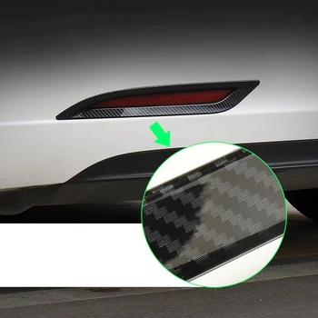 Auto svetlo Zadné hmlové svietidlo Rám, Kryt nálepka Pre Tesla model 3 2017-2020 ABS uhlíkových vlákien Dekoratívne samolepky Auto Príslušenstvo