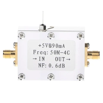 Kvalitné 50M-4GHz nízkošumový Zosilňovač LNA Ham Rádio Modul RF FM HF a VHF NF=0.6 dB -110dBm