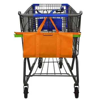4Pcs/Set Nákupné Tašky Zahustiť Vozík Vozík Supermarket Prenosný Skladací Opakovane Obchod s potravinami Kabelka Obchod Shopper