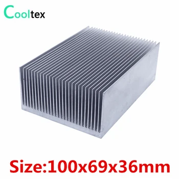 Vysoký výkon 100x69x36mm radiátor Hliníkový chladič Lisovaných chladič pre zosilňovač LED odvod tepla chladič na chladenie
