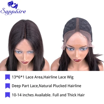 Sapphire 10 12 14 16 Palcov Strednej Časti Rovno Ľudské Vlasy, Parochne Čipky Lúčenie Parochne Remy Vlasy Prírodné Vlasové Bielené Uzlov