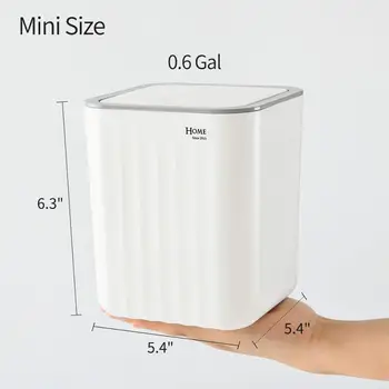 0.6 Gal Mini Desktop Koša Malé Námestie Doske Koša Kôš Plastový Malý Stolový Wastebasket Biela