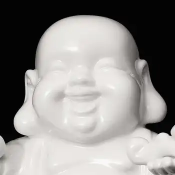 Domov/Auto Dekorácie Ornament Smeje Buddha Sochy, Plastiky, Biely Porcelán Čínsky Budhizmus Šťastný/Šťastná/Bohatstvo/Pokoj Prihlásiť