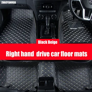 V pravej ruke riadiť Vlastné fit auto poschodí fit Vlastné auto podlahové rohože pre Mercedes Benz C W204 W205 E W211 W212 W213 S triedu CLA