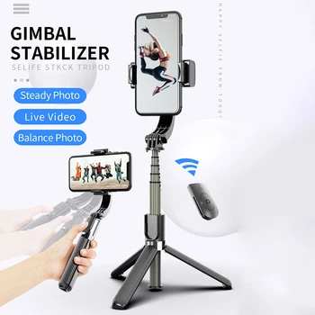 Bluetooth Ručný Gimbal Stabilizátor Mobilný Telefón Selfie Stick Držiak Nastaviteľný Selfie Stojan Pre iPhone/Huawei Nastaviteľné