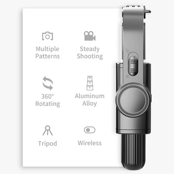 Bluetooth Ručný Gimbal Stabilizátor Mobilný Telefón Selfie Stick Držiak Nastaviteľný Selfie Stojan Pre iPhone/Huawei Nastaviteľné