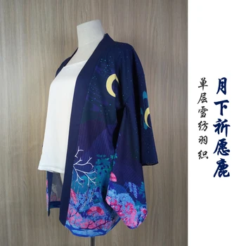 Japonský Štýl Modlite Sa, Jeleň Tlač Kimono Haori Yukata Módne Letné Opaľovací Krém Cardigan Kabát Ženy Muži Cosplay Pár Topy
