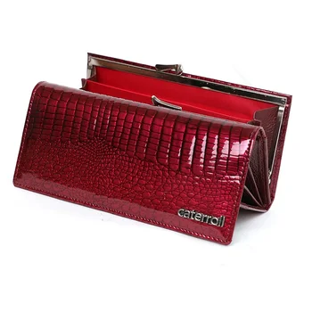 Dlhé ženy originálne kožené peňaženky krokodíla vzor dámske kožené peňaženky dámy reálnom kožené peňaženky